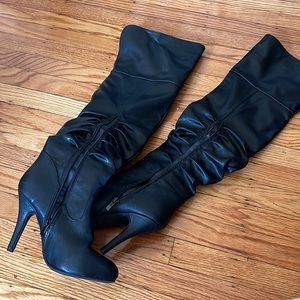 Black over the knee boots